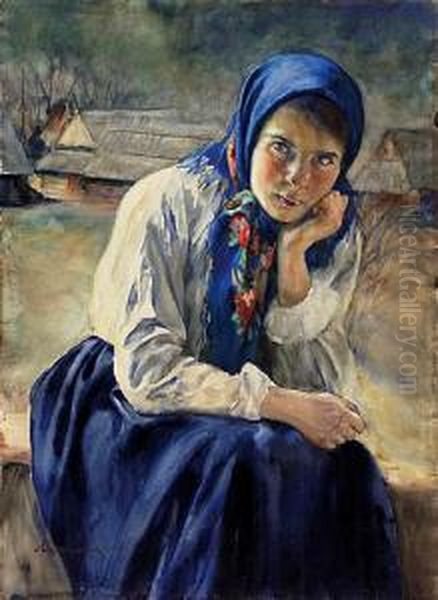 Portret Dziewczyny W Stroju Ludowym 1916 - view 1