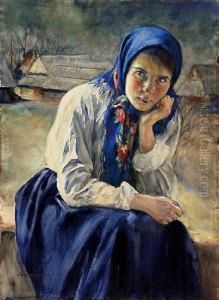 Portret Dziewczyny W Stroju Ludowym 1916