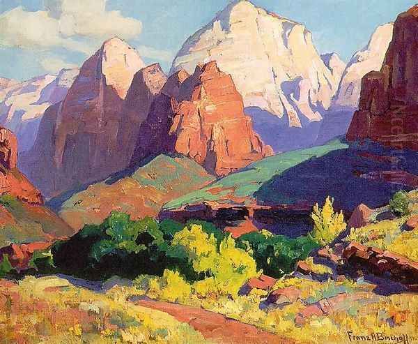 Pinnacle Rock, Zion National Park in Utah 1928 - view 1