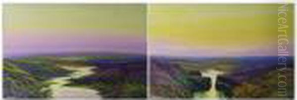 Pair Of Moorland Landscapes - view 1