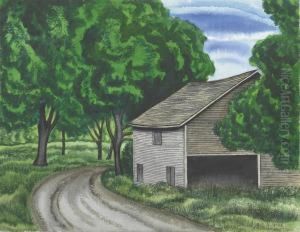 At The Bend Of The Road by George Copeland Ault