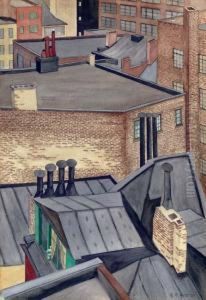 Village Roofs by George Copeland Ault
