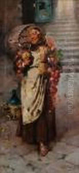 Monk With Flask Of Wine - view 1
