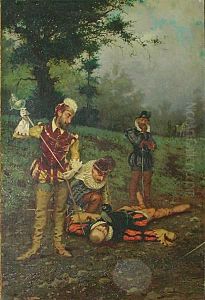 Scena Di Duello by Giuseppe Aureli