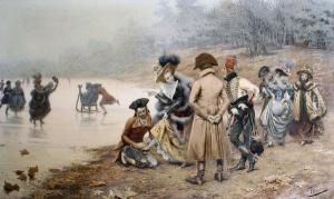 The Ice Skaters by Giuseppe Aureli