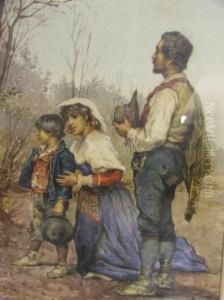Romany Family by Giuseppe Aureli