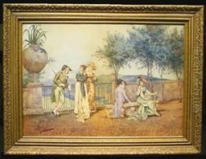 Sur La Terrase by Giuseppe Aureli