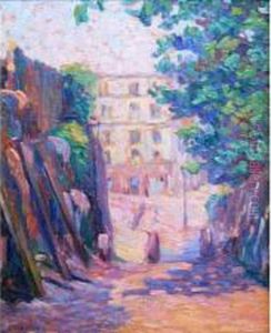 Rue Saint-vincent A Montmartre En Juin 1919 by Henri Aurrens