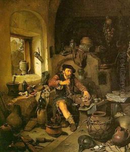 The Alchemist 1663 by Cornelis (Pietersz.) Bega