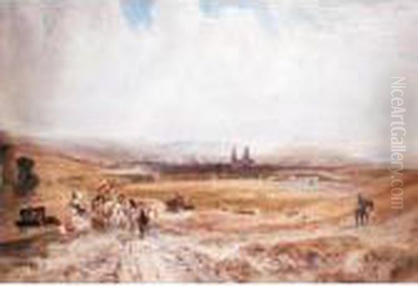 View Of Rouen With Figures In The Foreground - view 1
