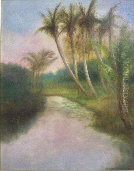 Florida Landscape With Palm Trees - view 1