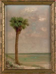 Florida Landscape With Palm Tree by Ben Austrian