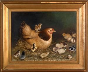 Scene With Hen by Ben Austrian