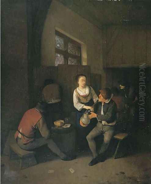 Peasants in a tavern - view 1