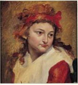 Jeune Fille En Rouge by Pauline Auzou