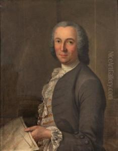 Portrait D'architecte by Jacques-Andre-Joseph Aved