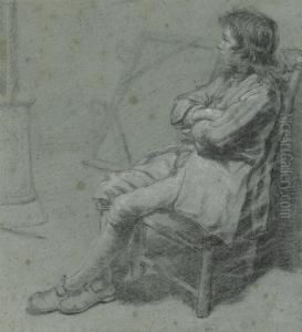 A Boy Seated In A Painter's Studio A Boy Seated In A Painter's Studio