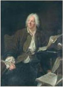 Portrait De Jean-baptiste Rousseau Poete by Jacques-Andre-Joseph Aved