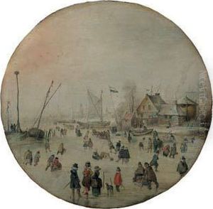 Paysage D'hiver by Hendrick Avercamp