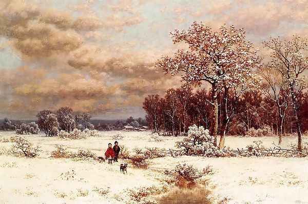 Children in a Snowy Landscape - view 1