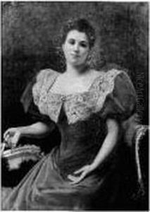 Elegante A L'eventail by Jules-Charles Aviat