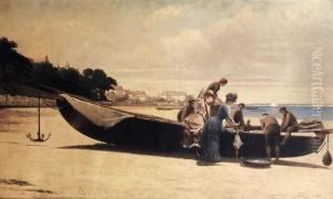 Elegantes A L'arrivee De La Revanche by Jules-Charles Aviat