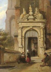 Poortje van het Oude Vrouwenhuis, Hoorn by Johannes Bosboom