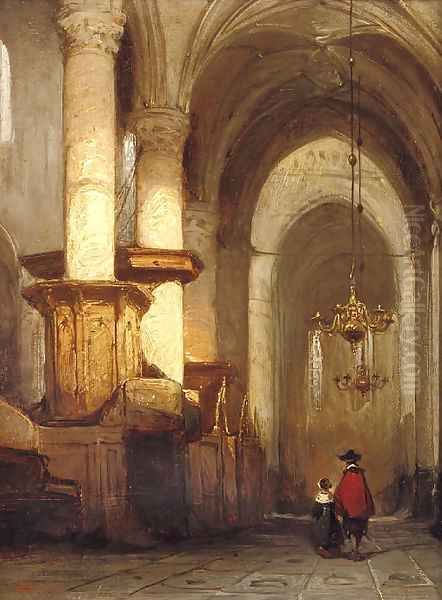 Interior of the St. Laurens- or Grote Kerk in Alkmaar - view 1