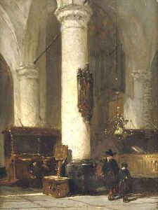 Interior of the Hervormde Kerk, Hattem by Johannes Bosboom