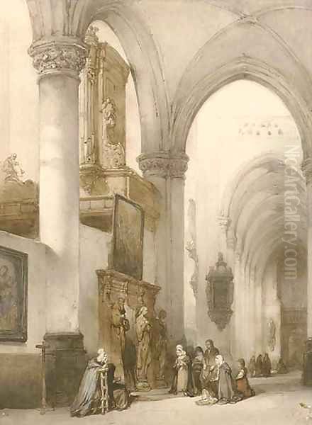 Figures in a church interior 3 - view 1