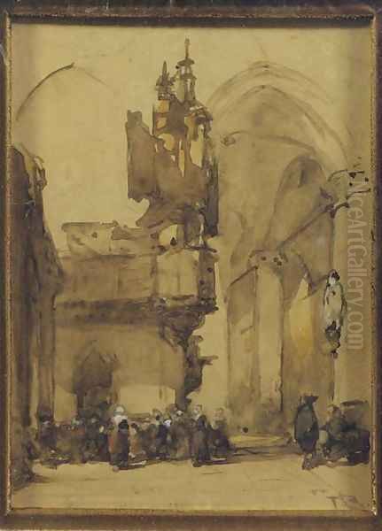 Figures in the Nieuwe Kerk, Amsterdam - view 1