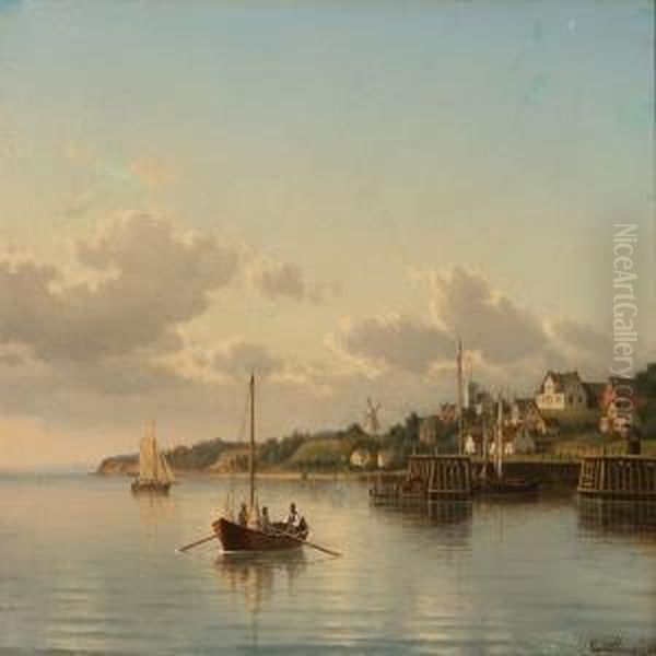 Summer Day At Espergjerde Harbour With A Viewtowards Humlebaek, Denmark - view 1