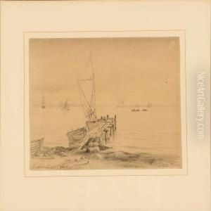 Coastal Scene From Snekkersten, Denmark by Carl Emil Baagoe