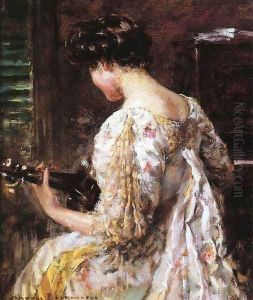 Woman with Guitar by James Carroll Beckwith