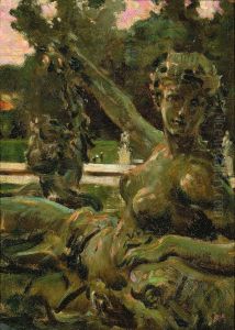 Nymph and Cupid by James Carroll Beckwith
