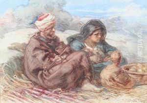 A Cairo Street Vendor And Family