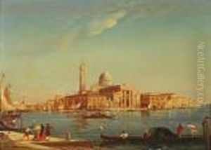 Vue Animee De Venise by Adolphe Bachmann