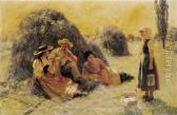 Zvieri Bei Der Heuet. - view 1