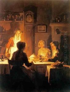 The Evening Meal c.1900 by Claude Joseph Bail