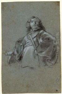 A Portrait Of A Young Officer In A Velvet Cloak And Metal Breast-plate by Jacob Adriaensz Backer