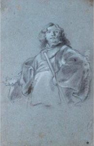 Portrait Of A Young Officer In A Velvet Cloak And Metal Breast-plate by Jacob Adriaensz Backer