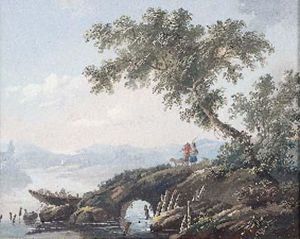 Couple De Bergers Avec Leur Troupeau by Louis, Baron Bacler D Albe
