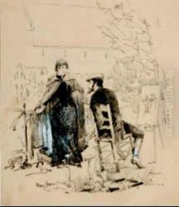 Il Pittore E La Modella by Henry Bacon