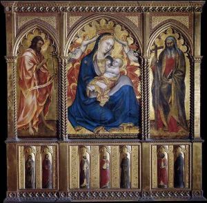 Virgin and Child with St John the Baptist and St Andrew 1395 by Taddeo Di Bartolo