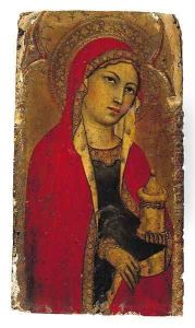 Saint Mary Magdalene a fragment from an altarpiece by Taddeo Di Bartolo