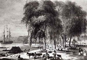 Fish Market, Paramribo, from 'Voyage a Surinam', 1834 by Pierre J. Benoit