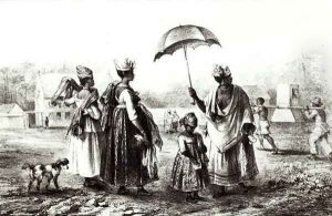 Negroes Traders with Children, from 'Voyage a Surinam',1839 by Pierre J. Benoit