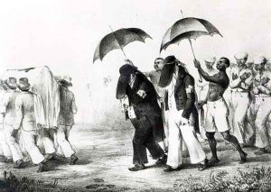 Negro Funeral Procession, from 'Voyage a Surinam' by Pierre J. Benoit