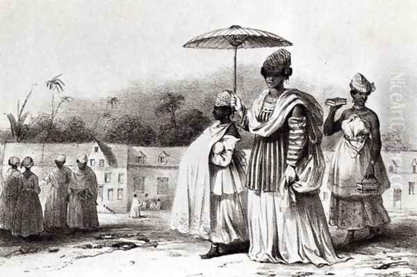 Lady taking a child to Baptism, from 'Voyage a Surinam', 1839 - view 1