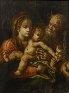 The Holy Family With The Infant Saint John Thebaptist by Sisto Badalocchio